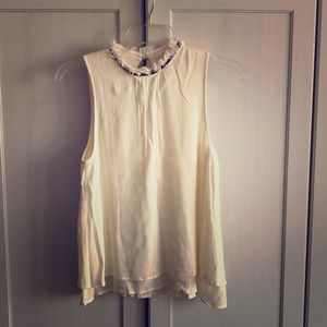 BLU PEPPER High Neck Tiered Sleeveless Top